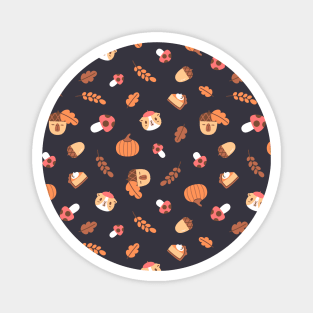 Guinea pig Fall Pattern, Bubu and Moonch Magnet